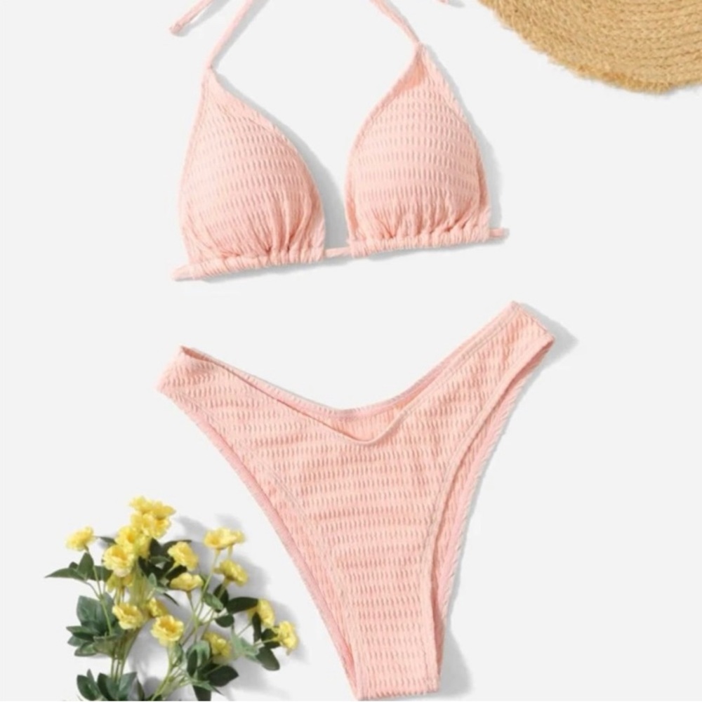 NWT Stellar by Tara Diamond Pink Popcorn Bikini